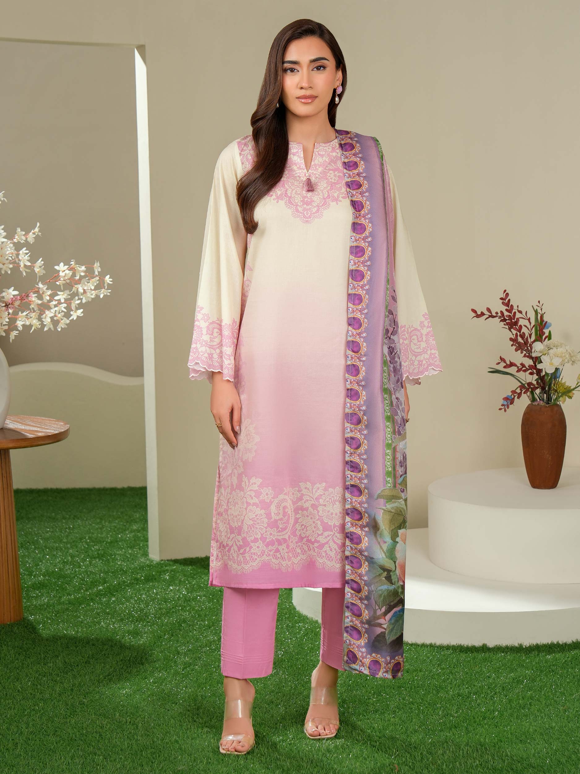 3 Piece Lawn Suit-Printed (Unstitched)