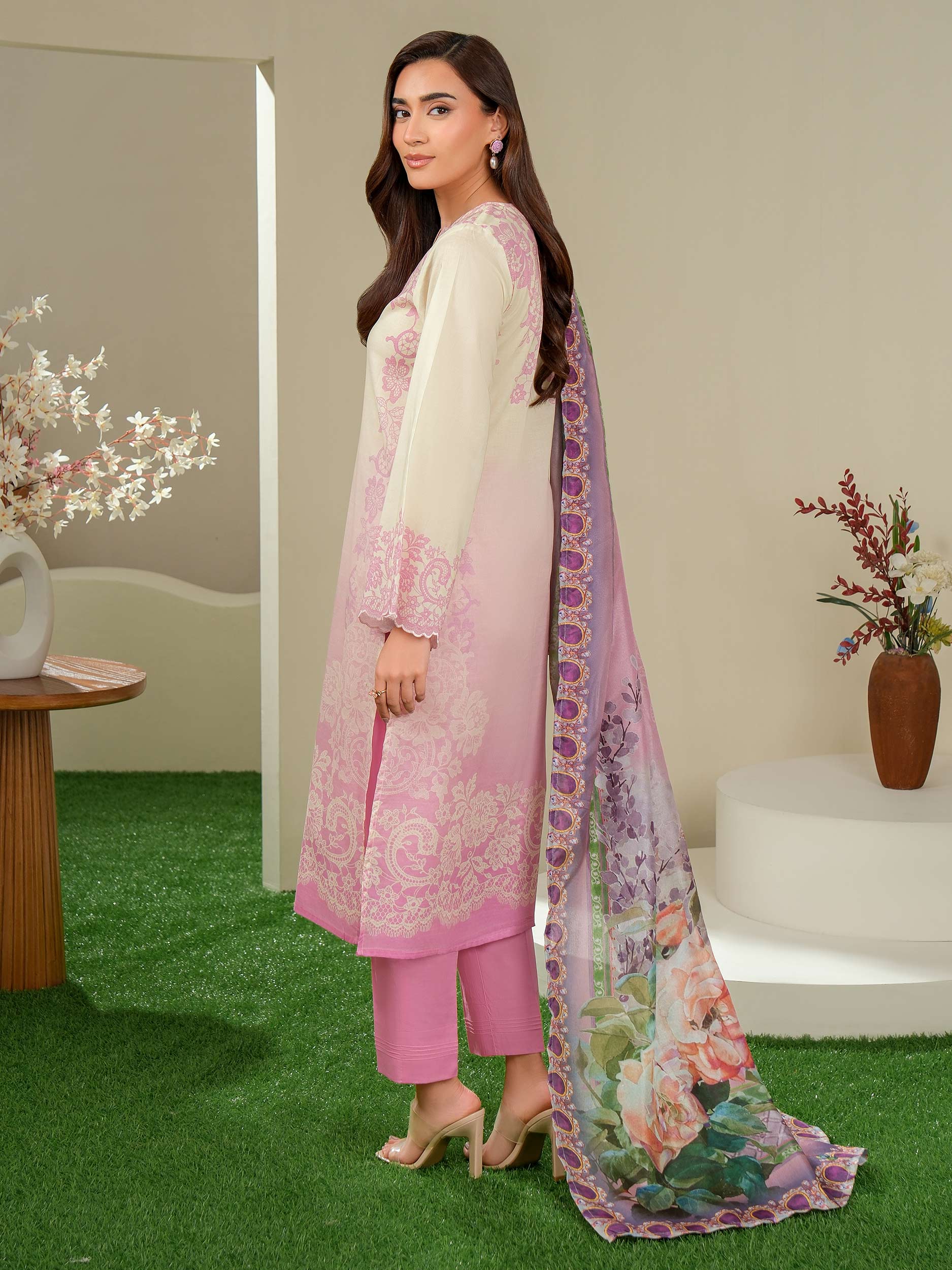 3 Piece Lawn Suit-Printed (Unstitched)