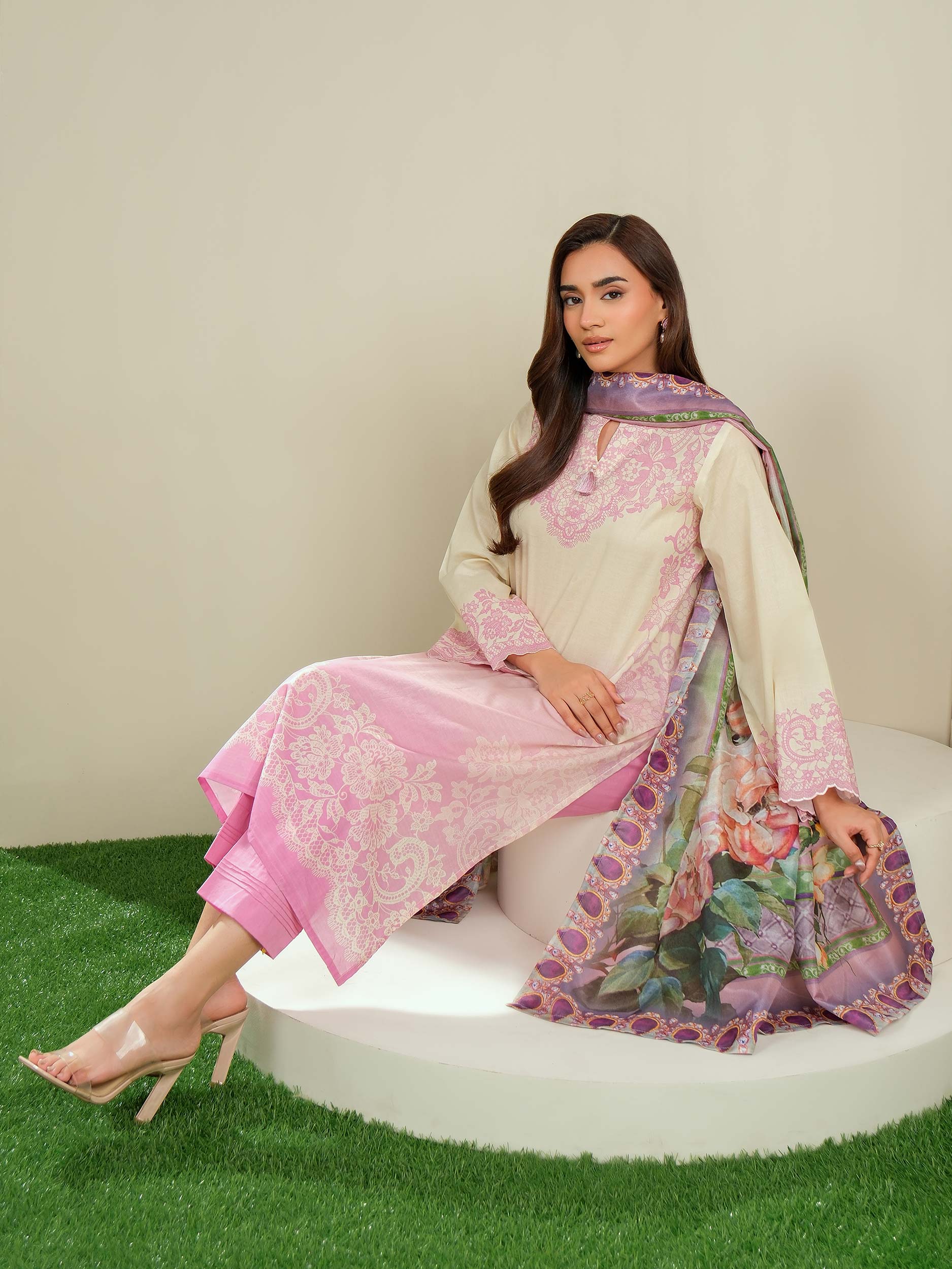 3 Piece Lawn Suit-Printed (Unstitched)