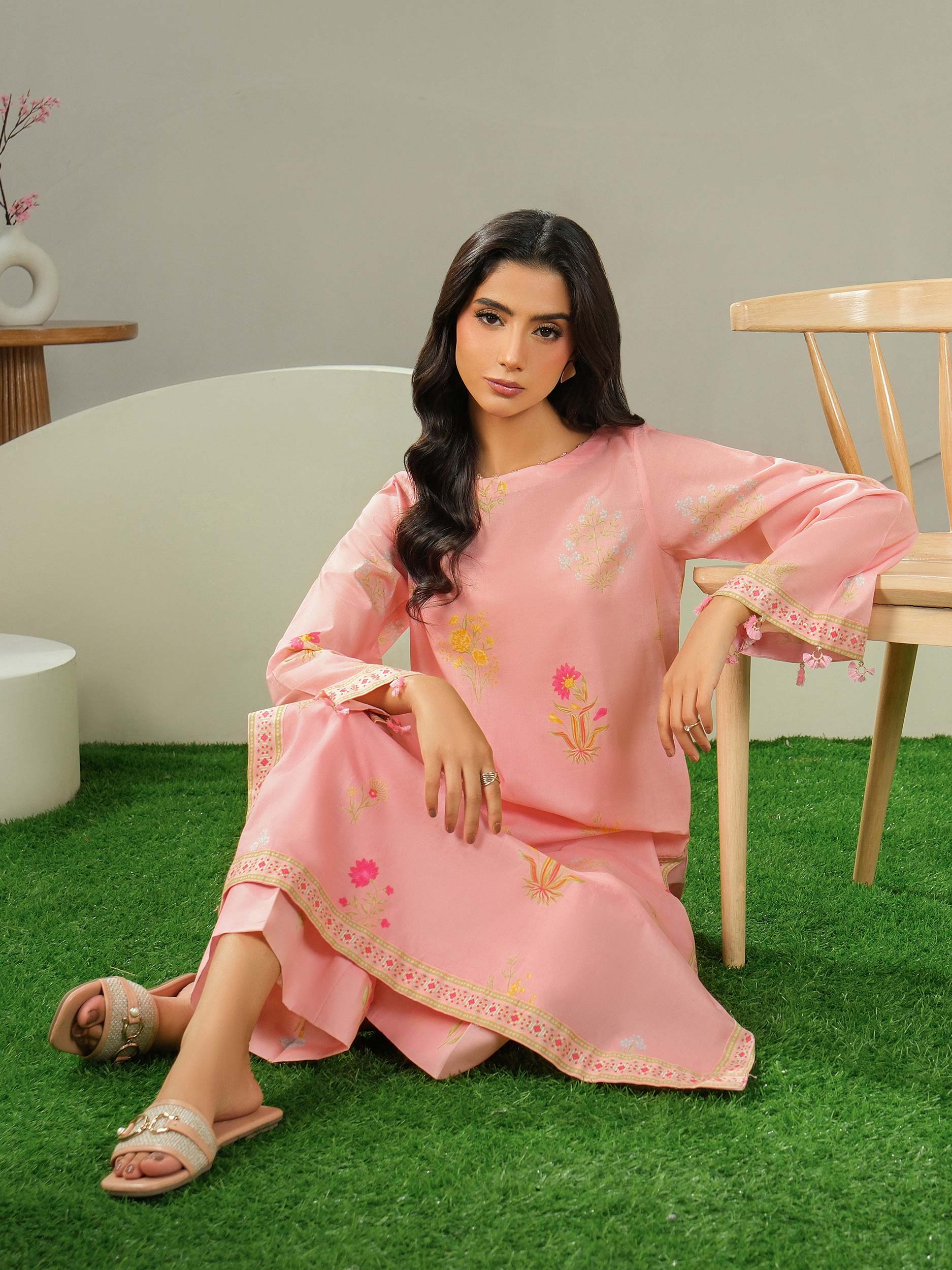 2 Piece Cambric Suit-Printed (Unstitched)