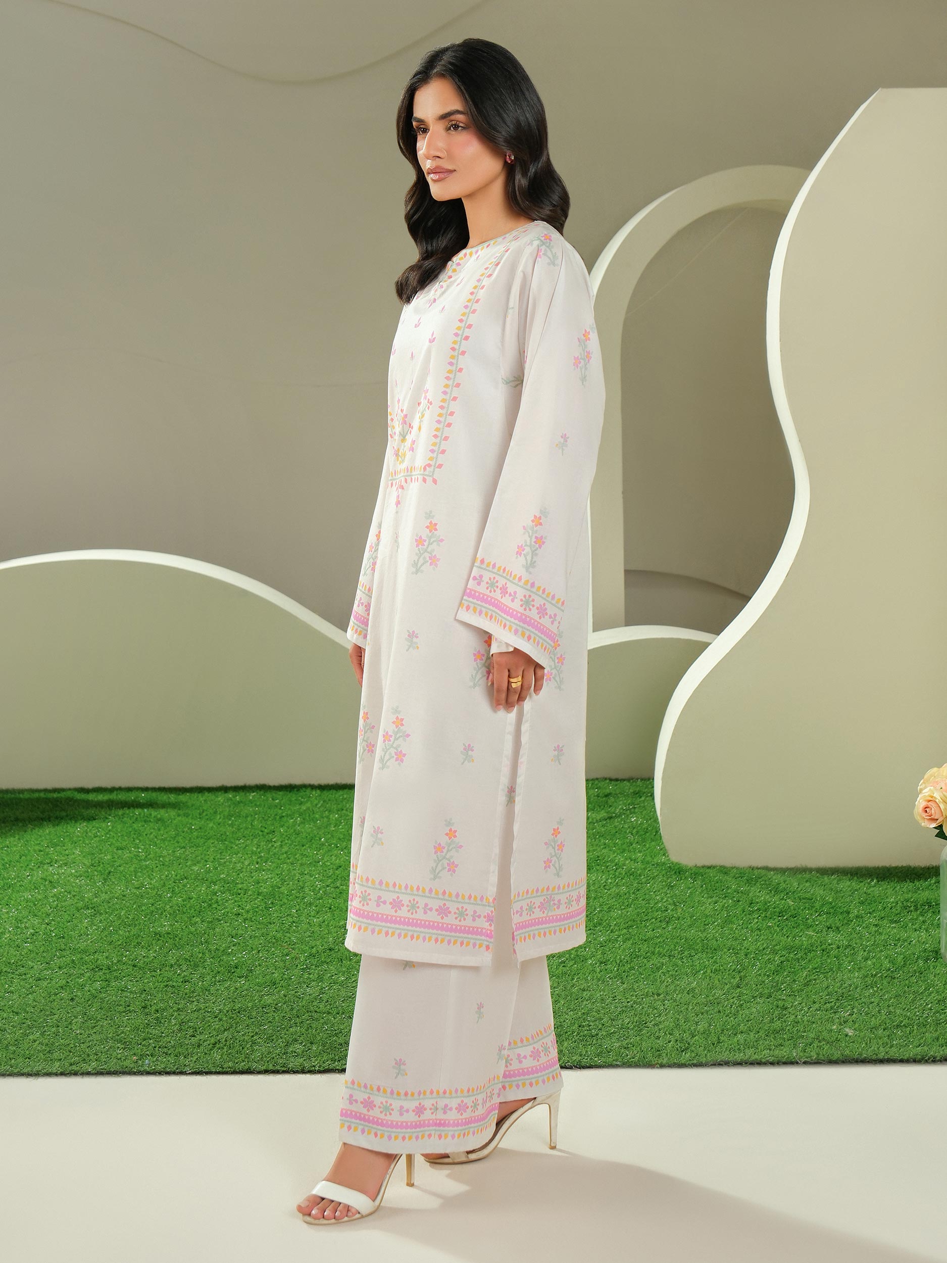 2 Piece Cambric Suit-Printed (Unstitched)