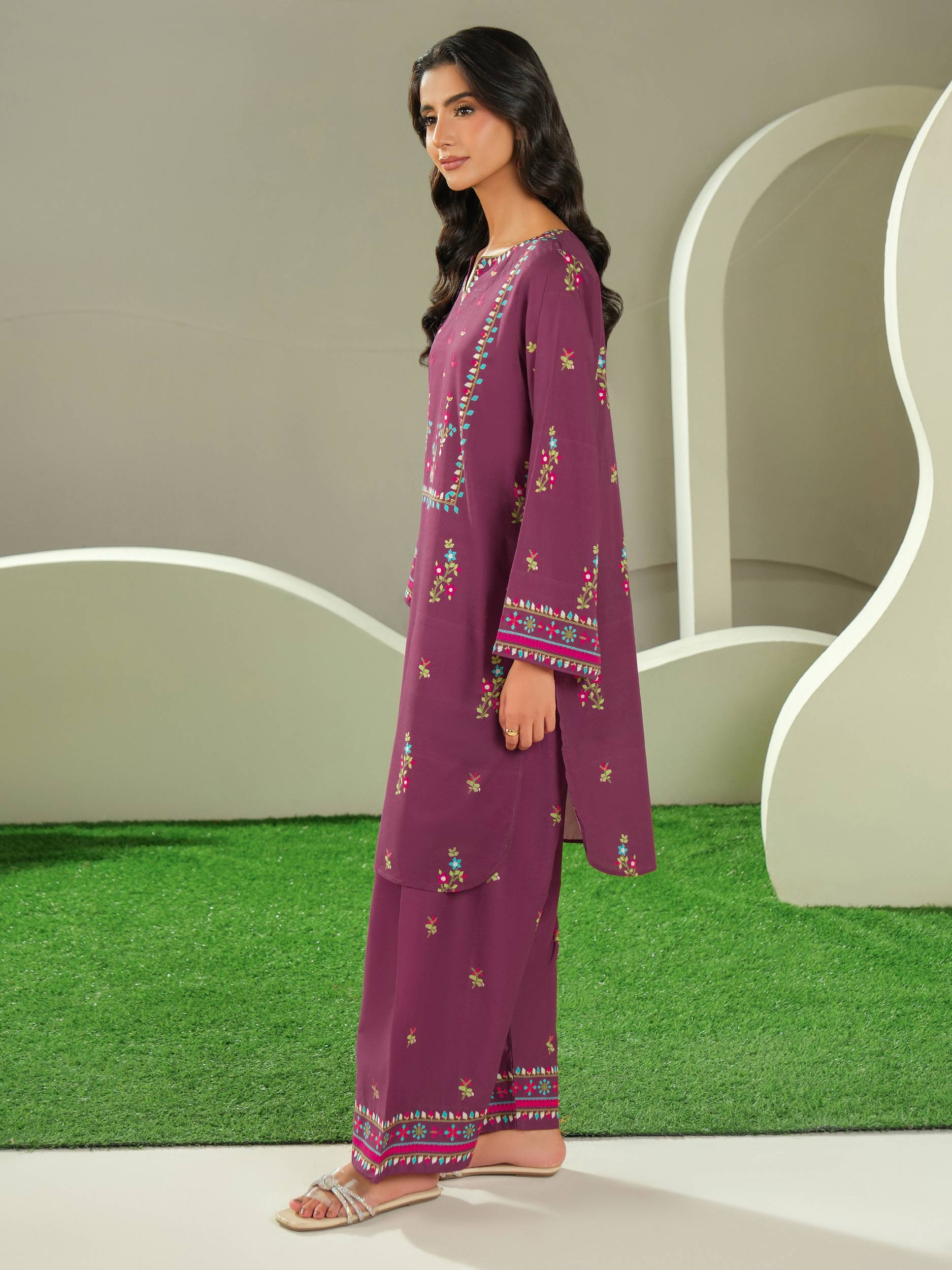 2 Piece Cambric Suit-Printed (Unstitched)