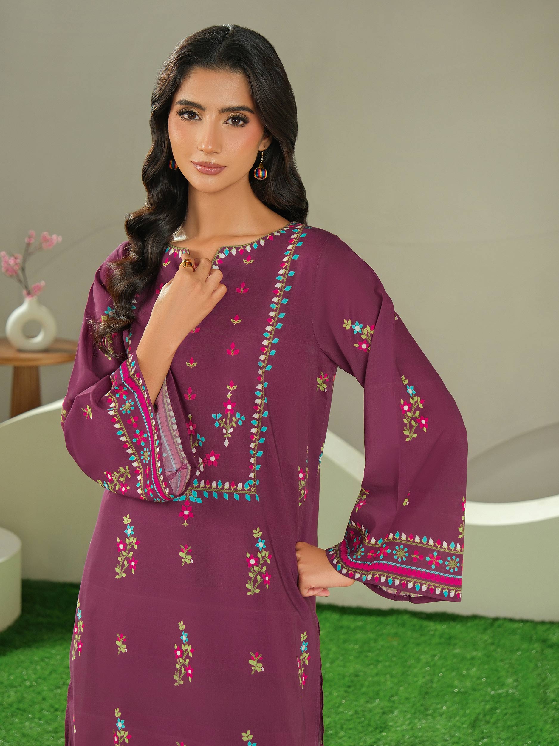 2 Piece Cambric Suit-Printed (Unstitched)