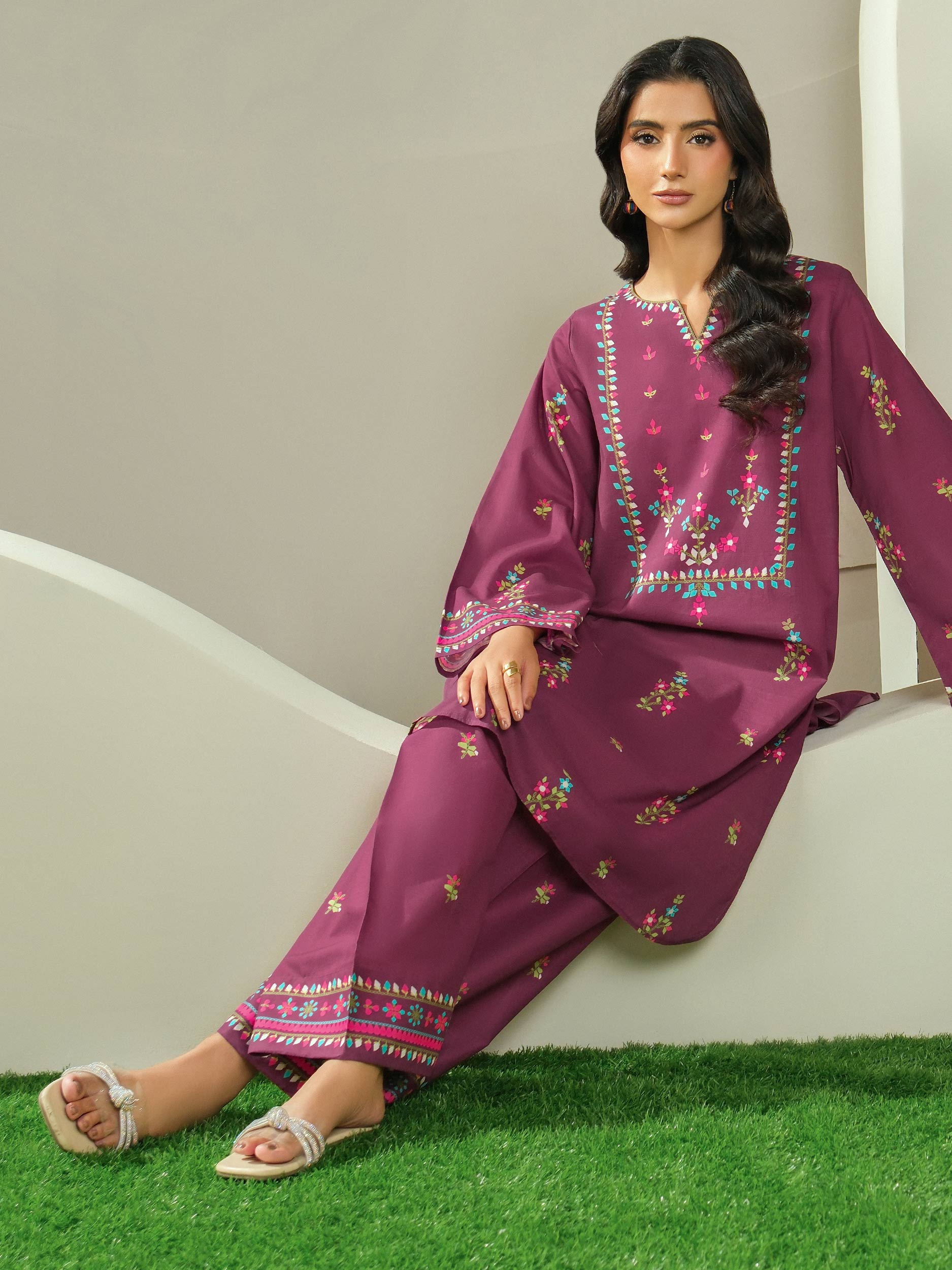 2 Piece Cambric Suit-Printed (Unstitched)
