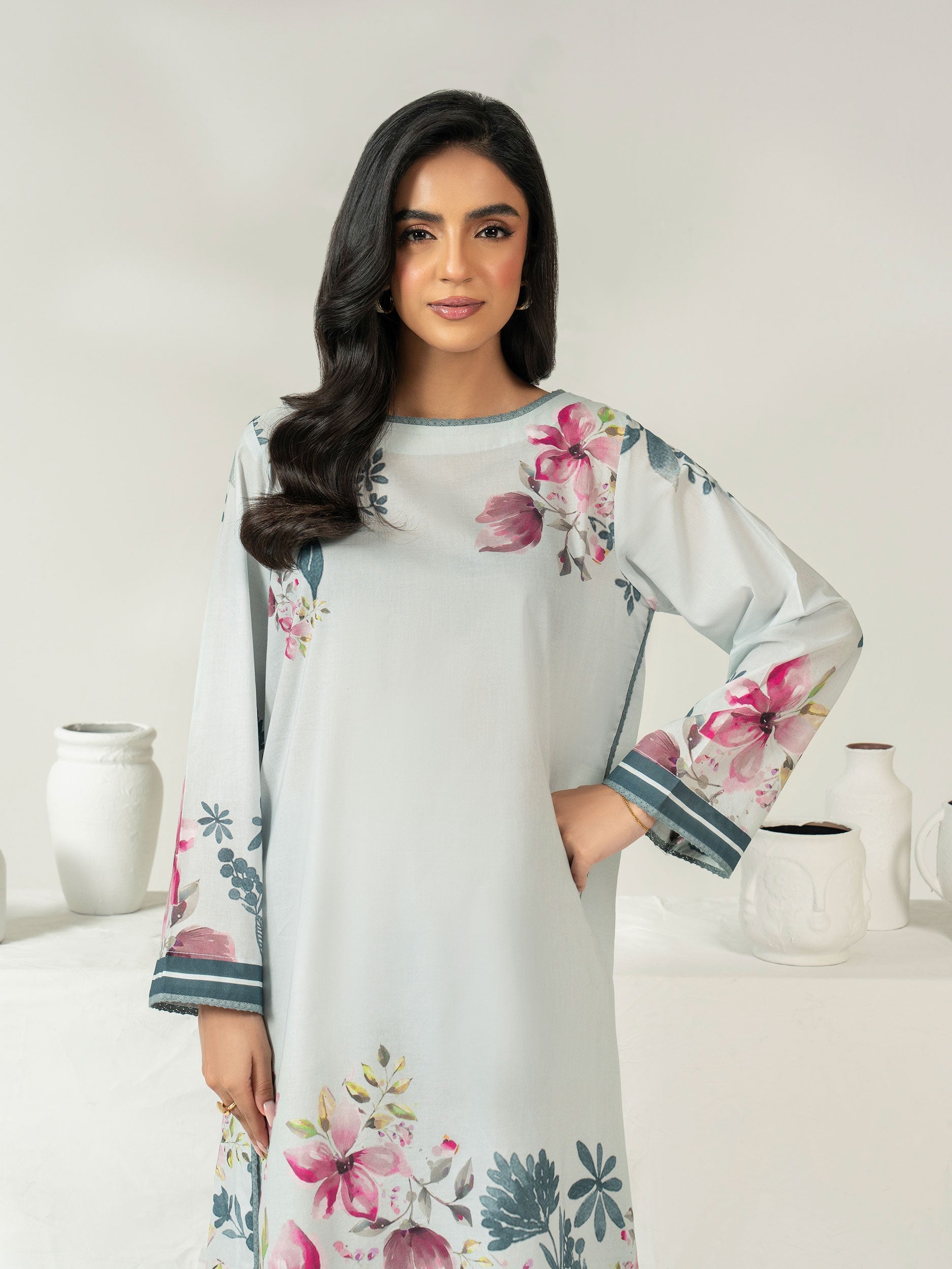 2 Piece Cambric Suit-Printed (Unstitched)