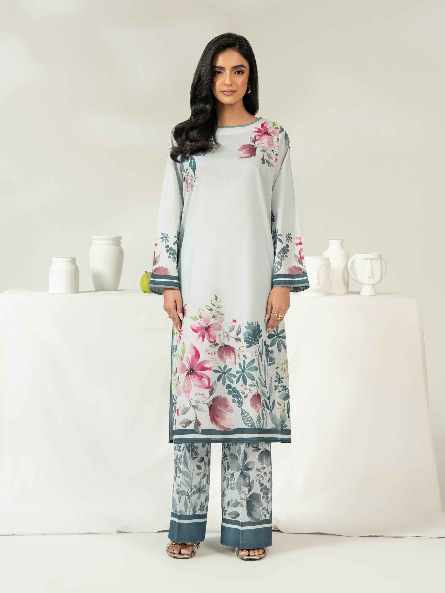 2 Piece Cambric Suit-Printed (Unstitched)