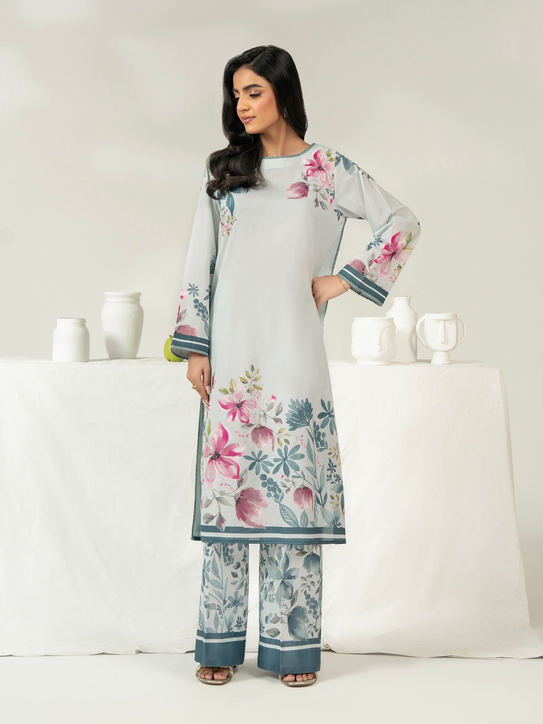 2 Piece Cambric Suit-Printed (Unstitched)