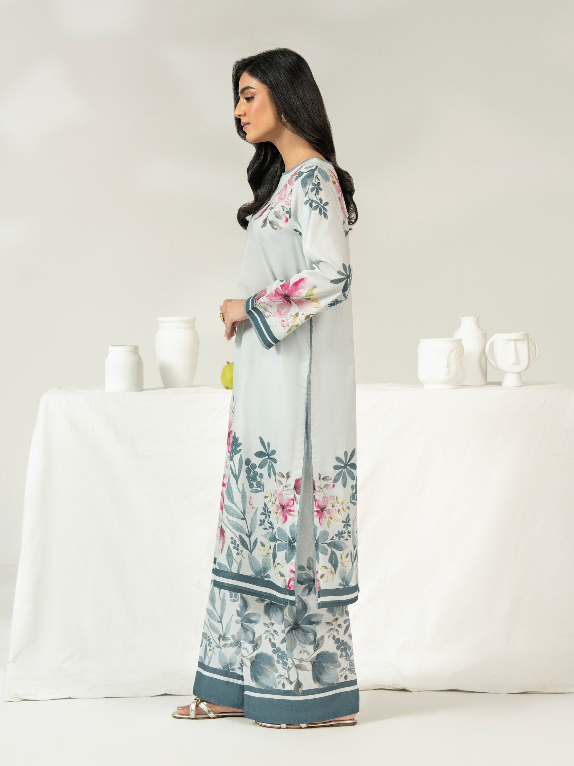2 Piece Cambric Suit-Printed (Unstitched)