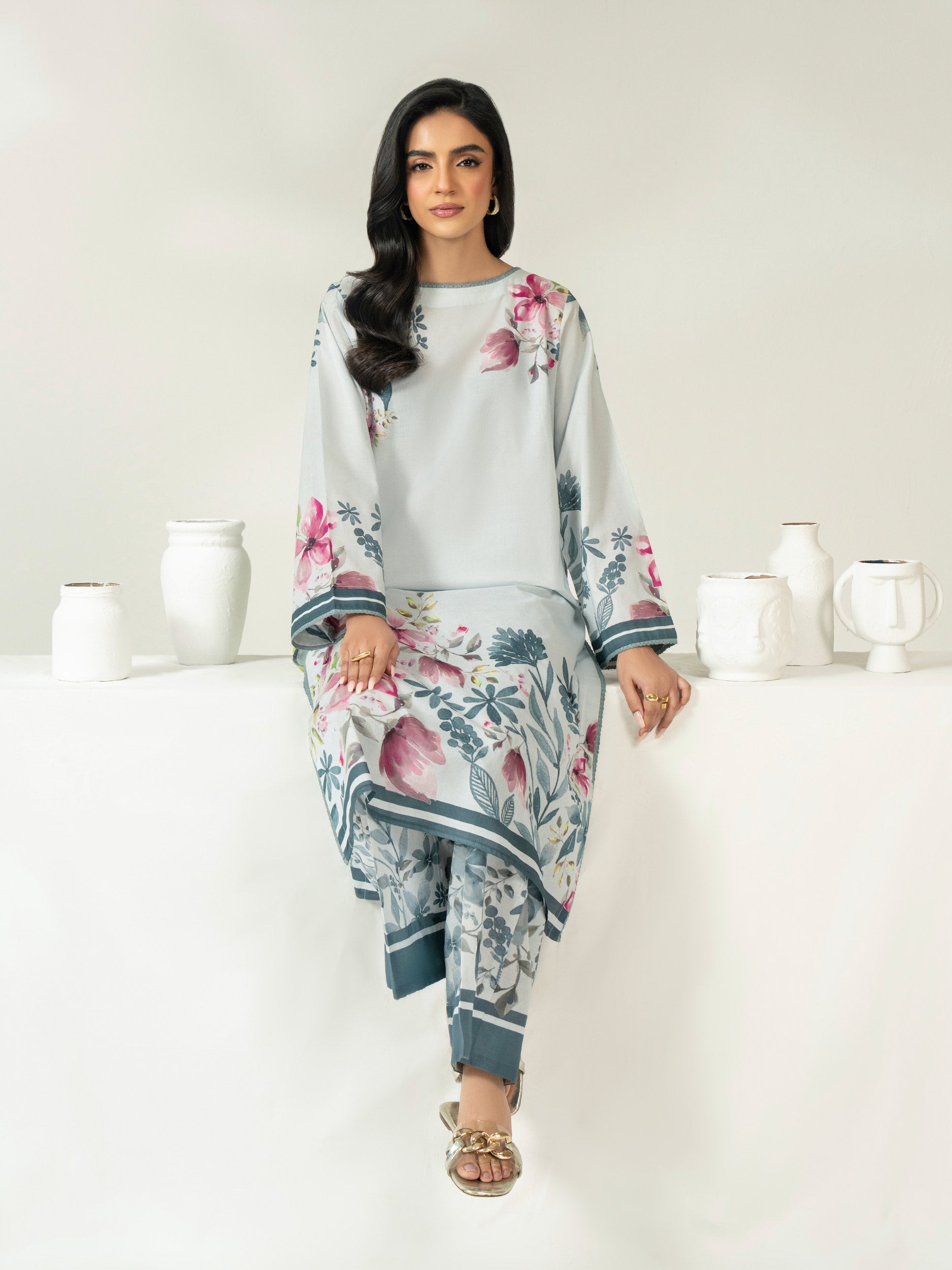 2 Piece Cambric Suit-Printed (Unstitched)
