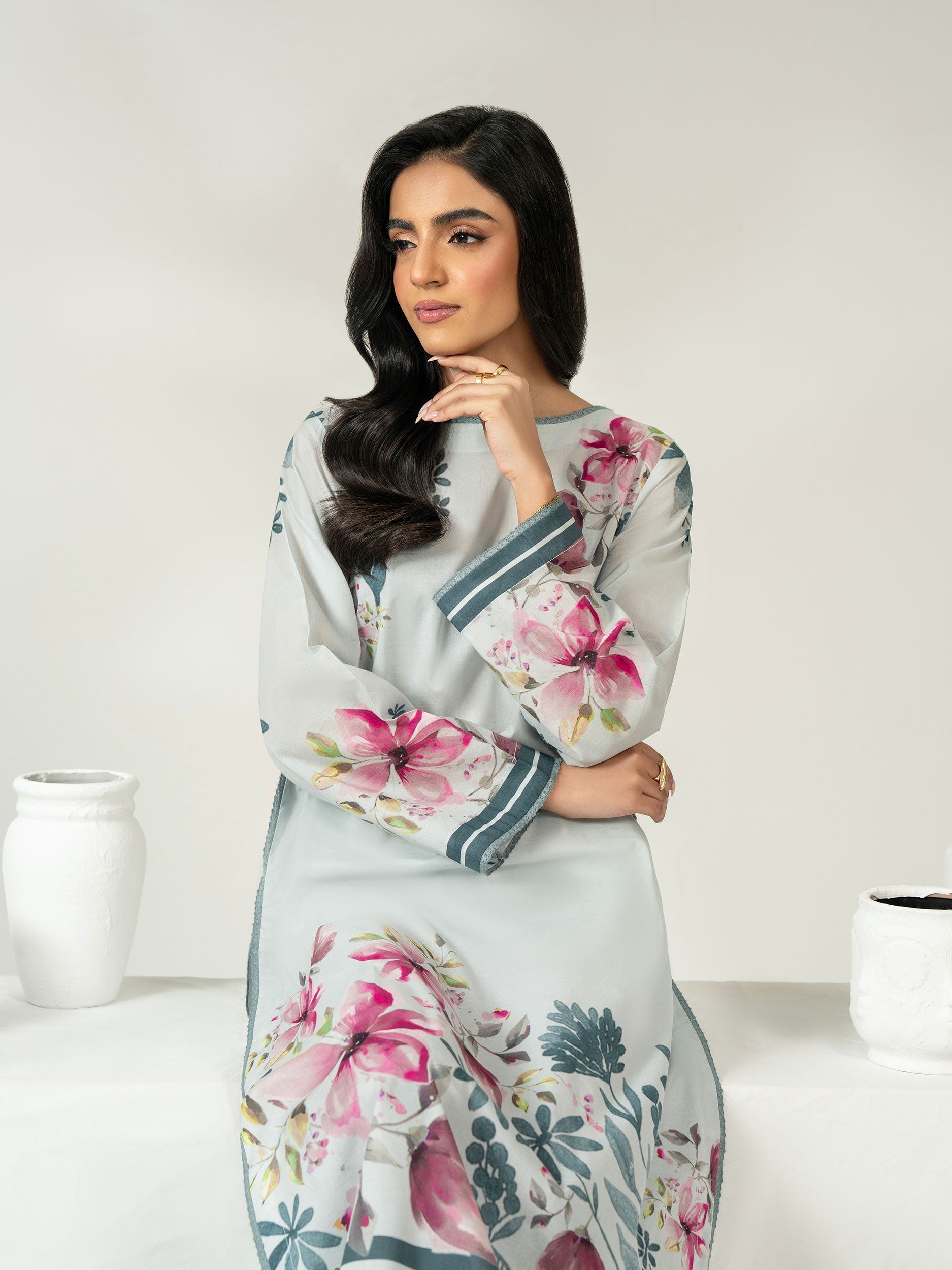 2 Piece Cambric Suit-Printed (Unstitched)