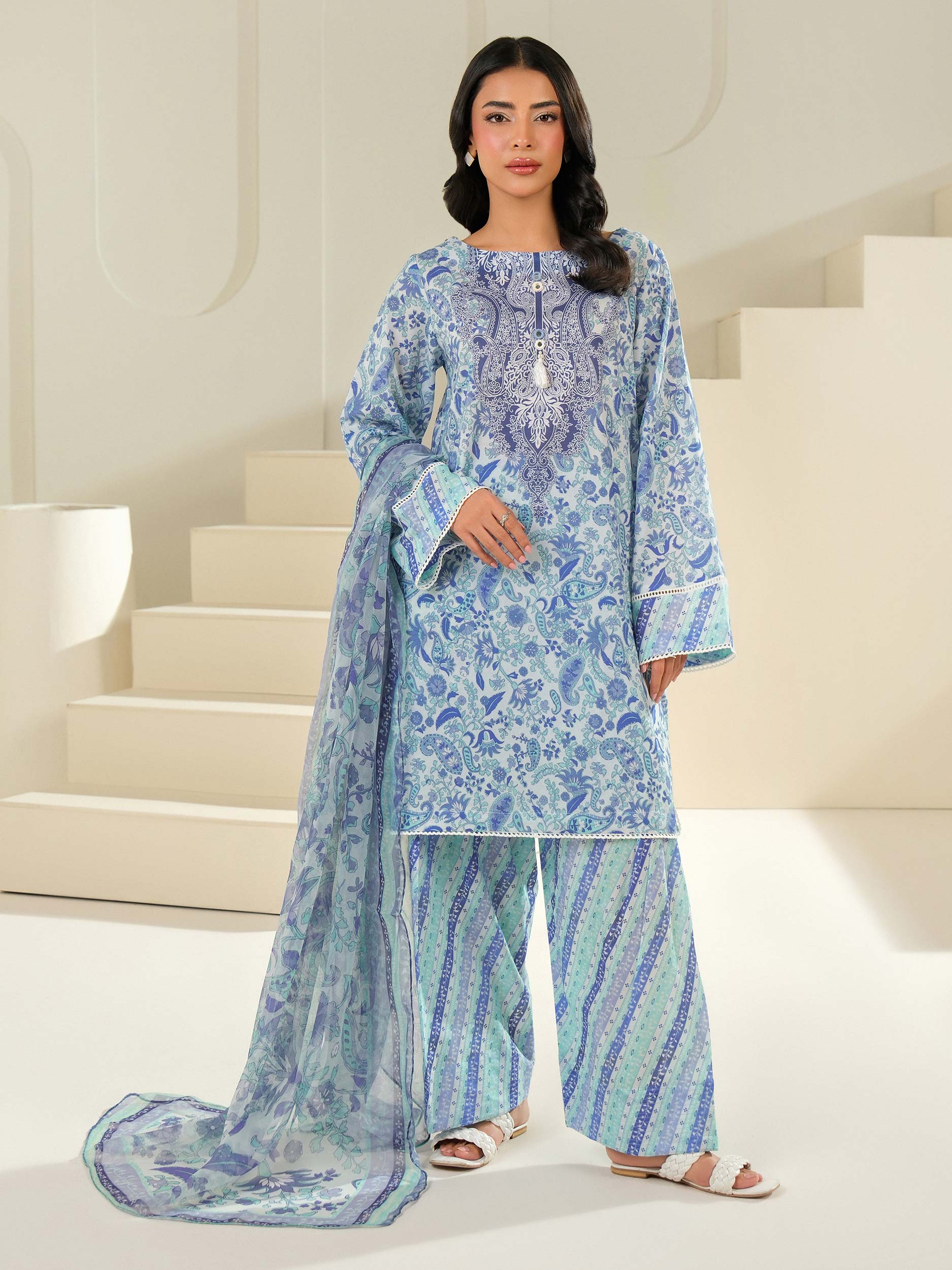 3 Piece Lawn Suit-Printed (Unstitched)