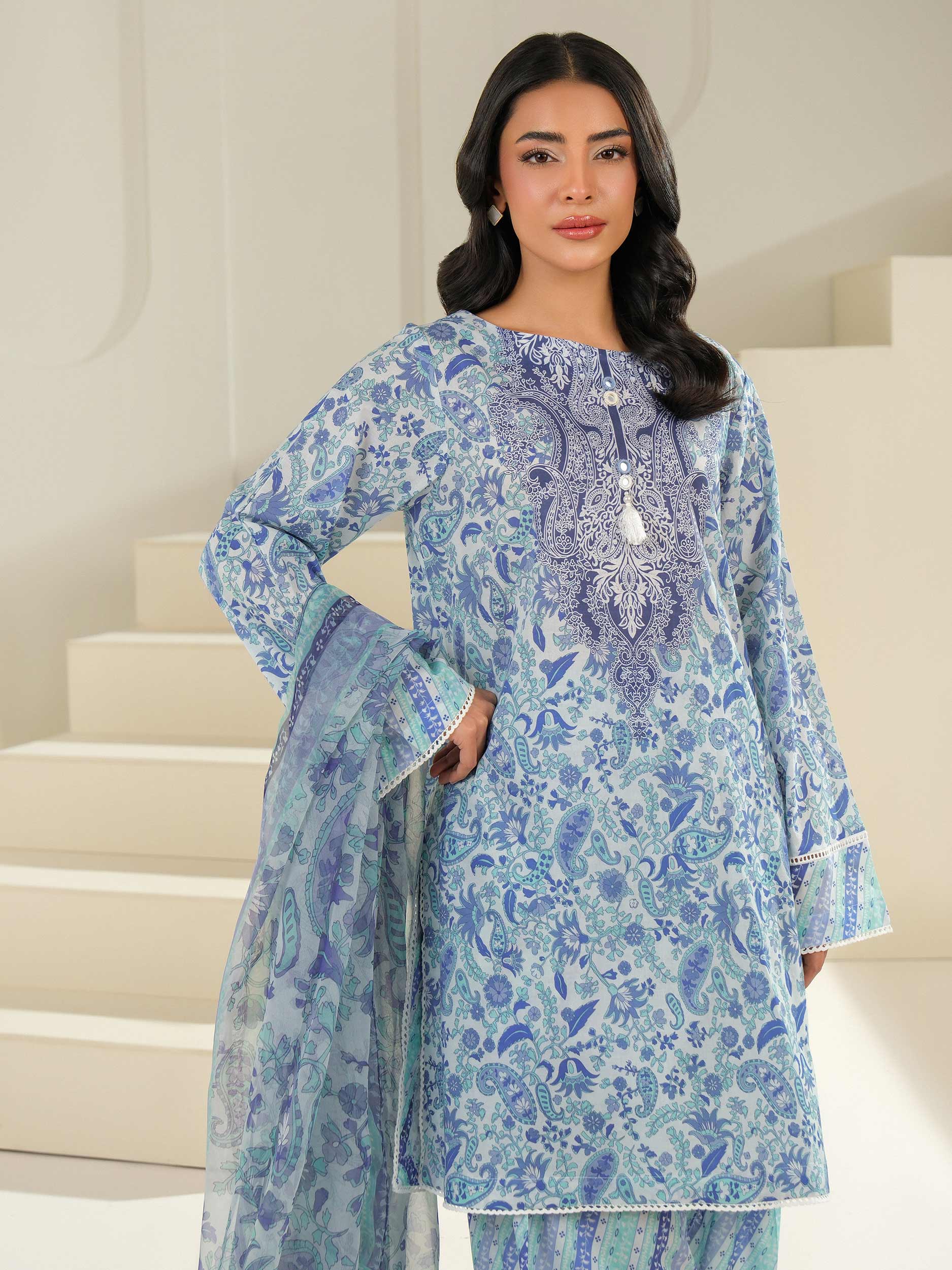 3 Piece Lawn Suit-Printed (Unstitched)