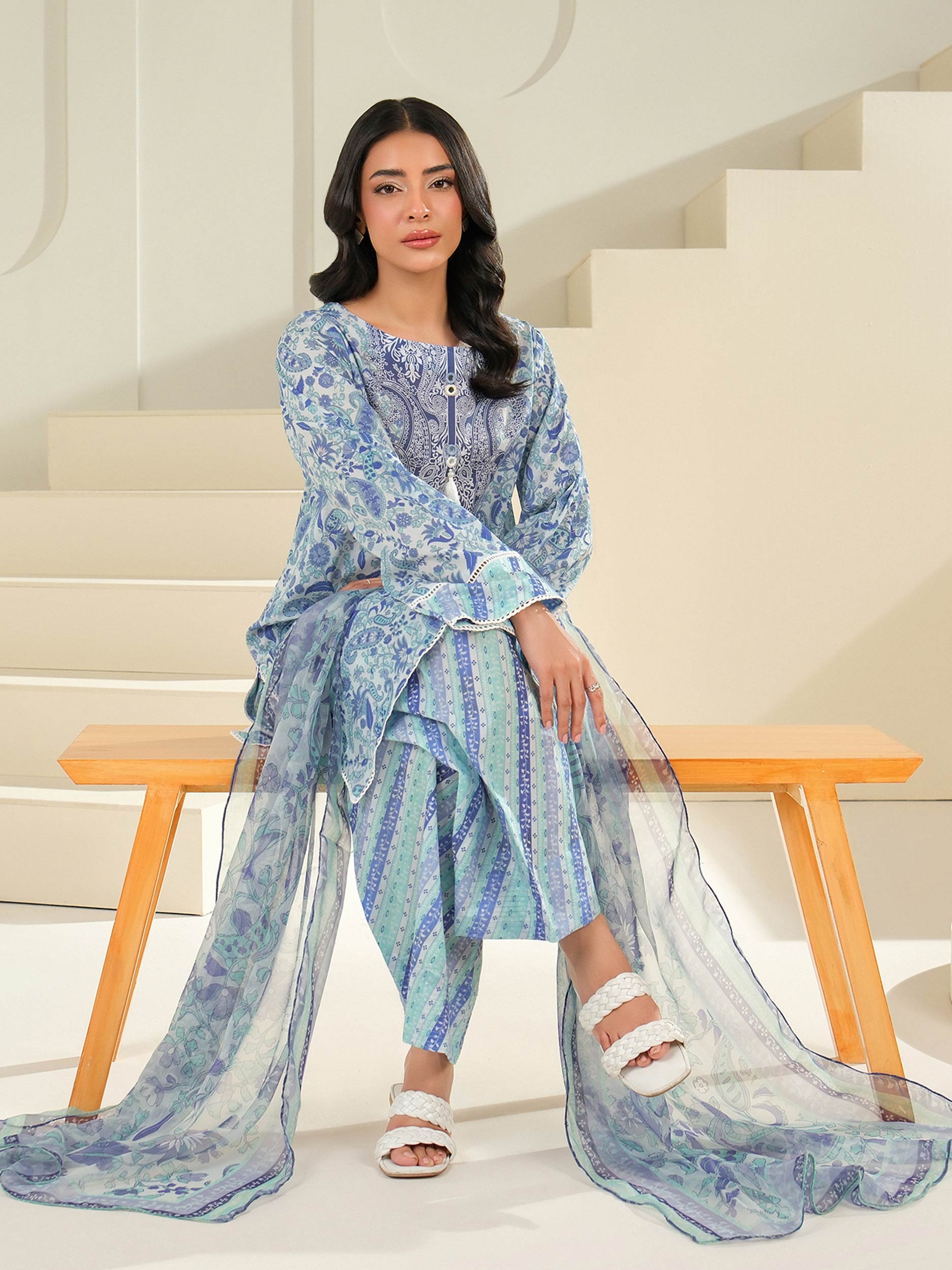 3 Piece Lawn Suit-Printed (Unstitched)