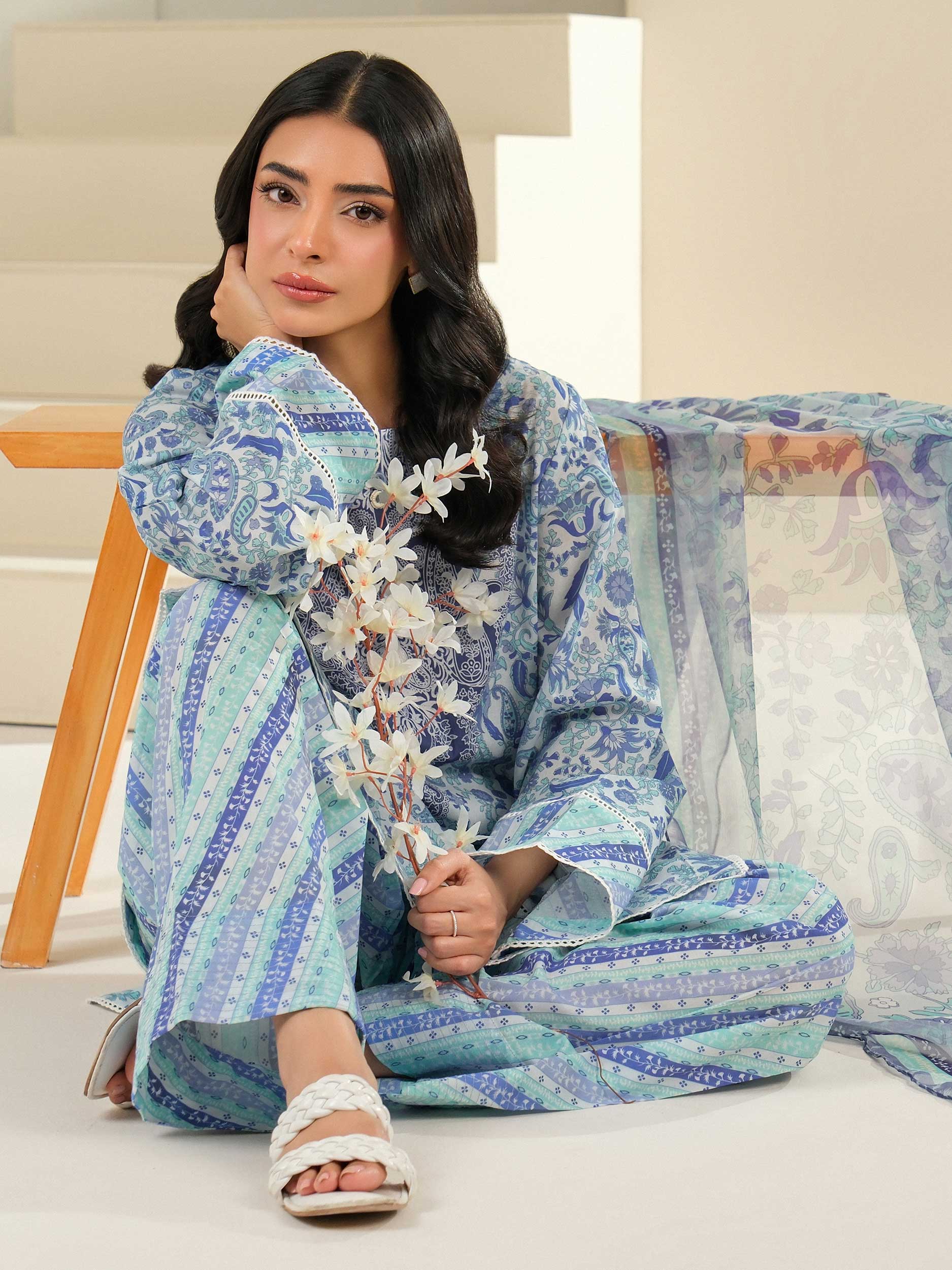 3 Piece Lawn Suit-Printed (Unstitched)